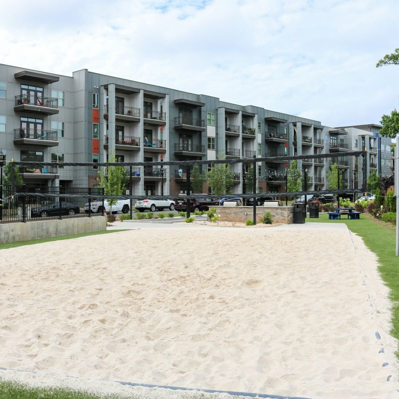 The Village at Commonwealth outdoor volley ball court